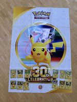 Pokémon 30th Celebration Poster und 13 Pikachu Karten