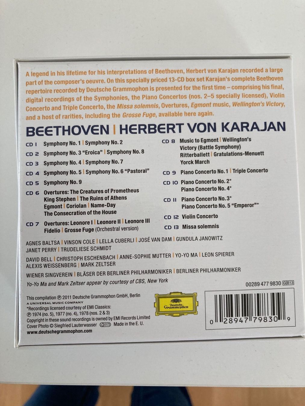 CD: Beethoven - Karajan 13 CDs – Usato da Münchenbuchsee venduto da isa_sdr5 1