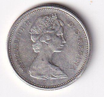 Alle Münzen: Kanada 25 cents 1966 – Gebraucht aus Neuchâtel von karlpierrino 1