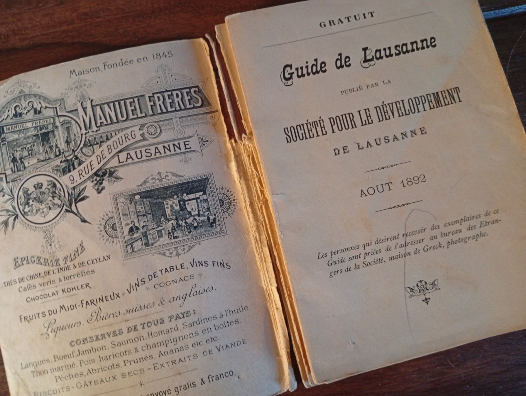 Libri: Guide ancien de Lausanne, 1892 – Usato da Perrefitte venduto da 36B 1