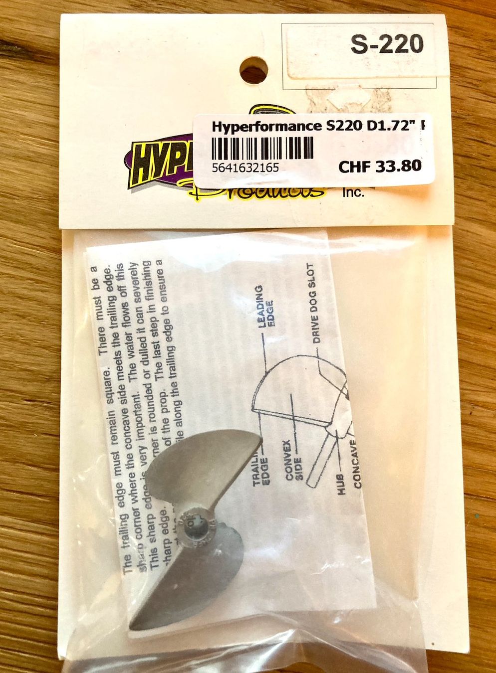 Modellismo RC: Propeller boat Plastique 44mm S-220 – Usato da Lausanne venduto da Techobby