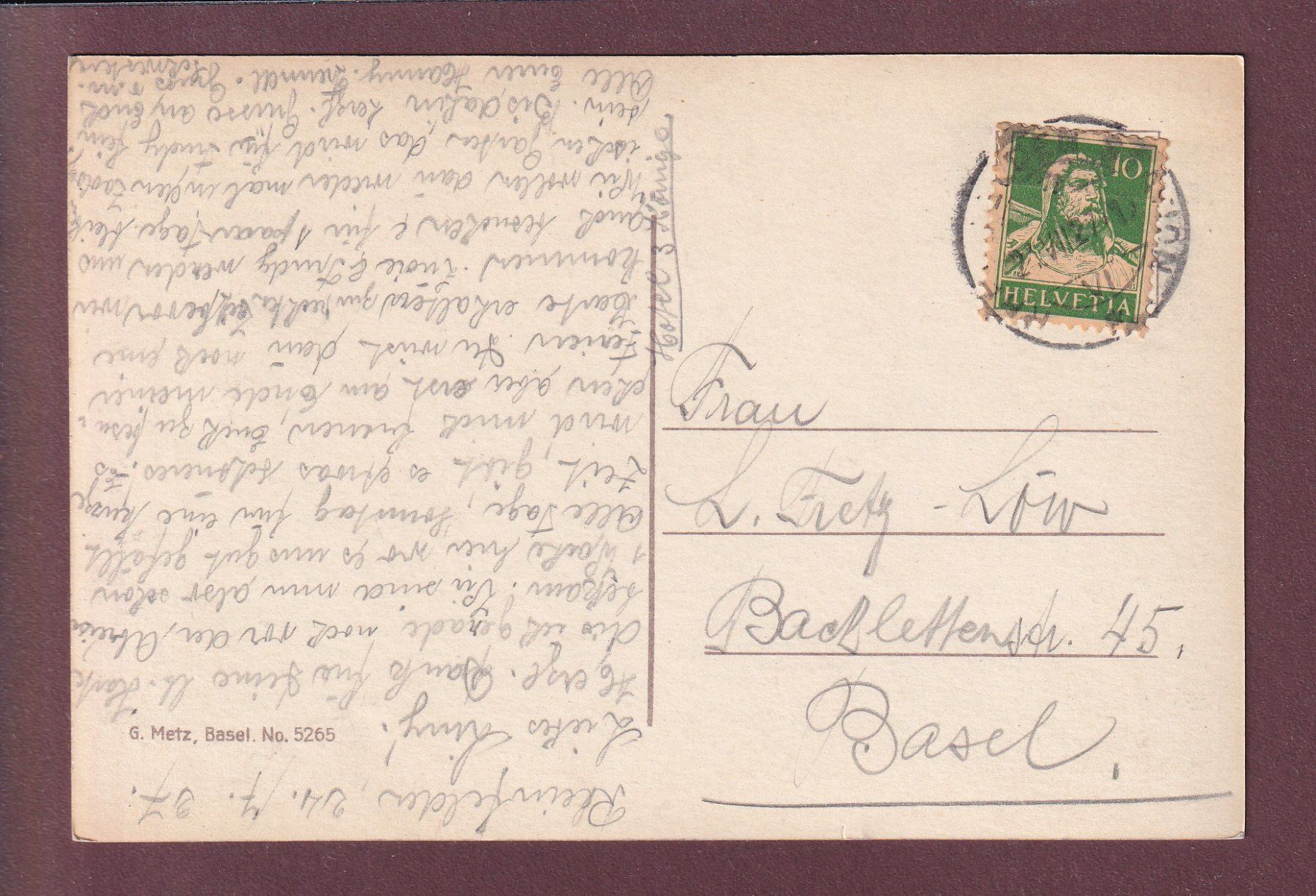 Cartoline postali: RHEINFELDEN - Storchennesturm - 1927 – Usato da Pully venduto da nicecards 1