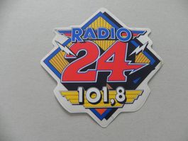 Kleber ca. 40 Jahre alt Radio 24 Piraten Sender 101.8 Roger