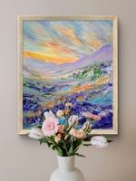 Originalgemälde Blau Abstrakt, Leinwand 50x40 cm, Unikat!!!