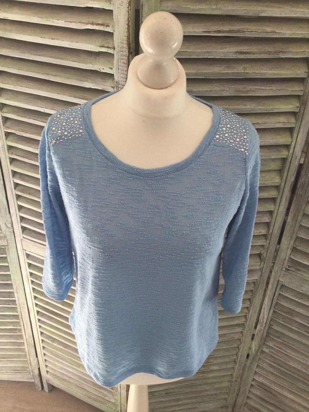Zebra Top: T-shirt/Sweat bleu clair strass ZEBRA – Usato da Agiez venduto da chouchanelle 2