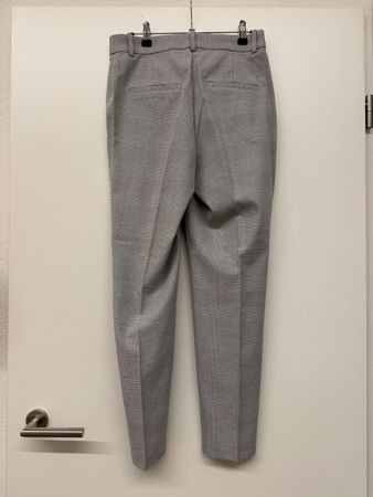 Chinohose Damen grau kariert
