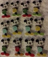 11 Mickey Maus Knöpfe Aufnäher Näh Knopf annäher Holz OVP