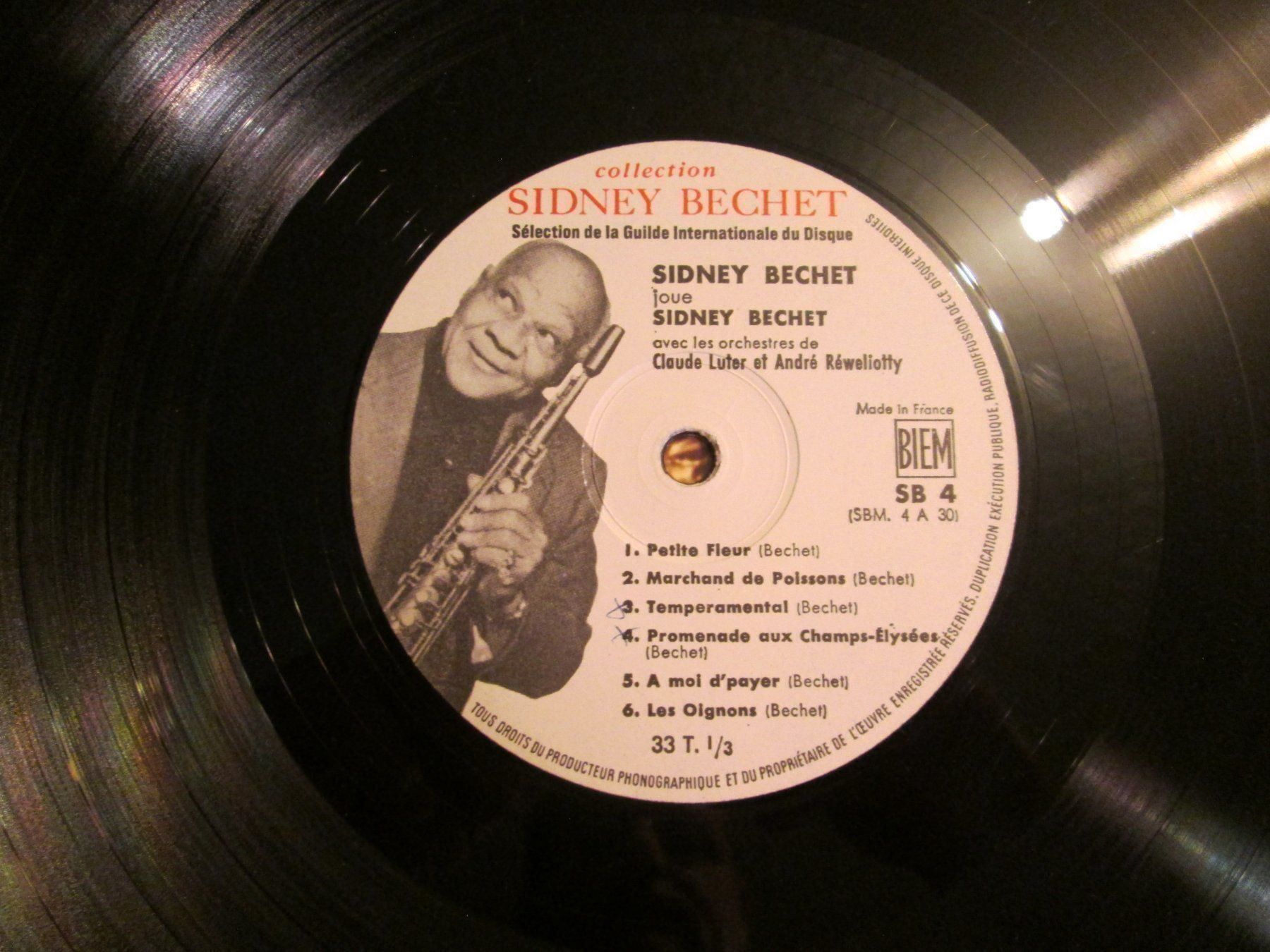 Dischi in vinile: Disque Vinyle Sidney Bechet SB.4 - collection 33 T/s – Usato da la Chaux-de-Fonds venduto da Lampe 2