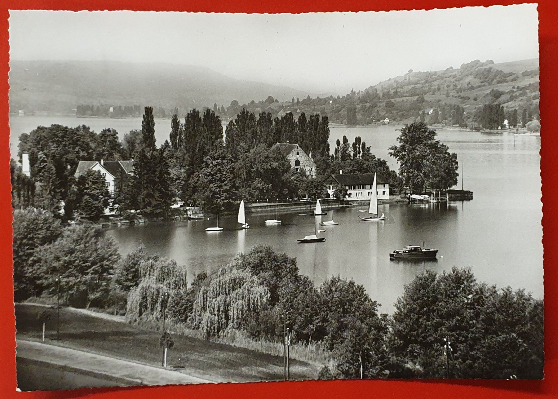 Cartoline postali: Steckborn 1955 - Hotel Glarisegg – Usato da Kreuzlingen venduto da Rschweiz1
