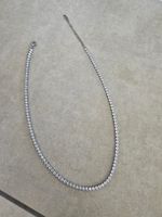Edelstahl Diamant Tennis Halskette