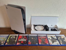 ALLES AB 1.- SONY PS5 Disc + 4TB SSD WD_Black + 7 Top-Spiele