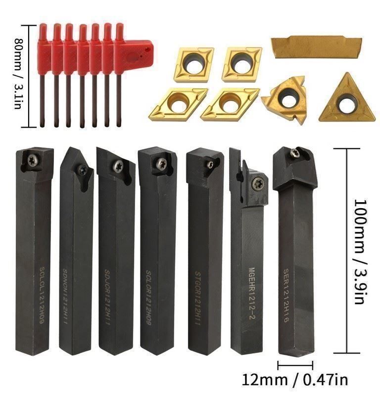 Tutti gli attrezzi: Drehbank Stahlhalter Set 12mm – Nuovo e nell'imballaggio originale da Hinteregg venduto da Amerizium