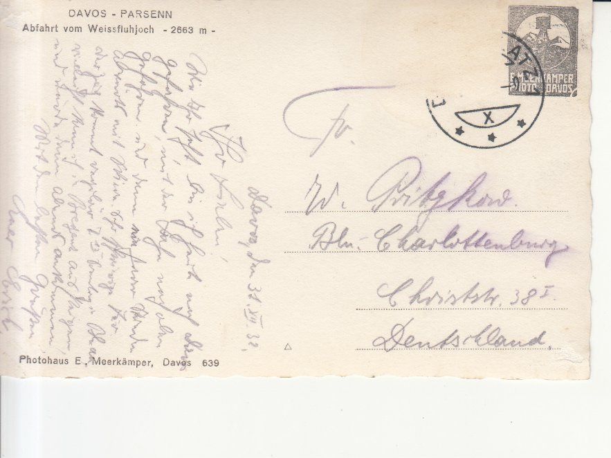 Cartoline postali: Parsenn 1932 – Usato da Bürglen TG venduto da StampGraf 1