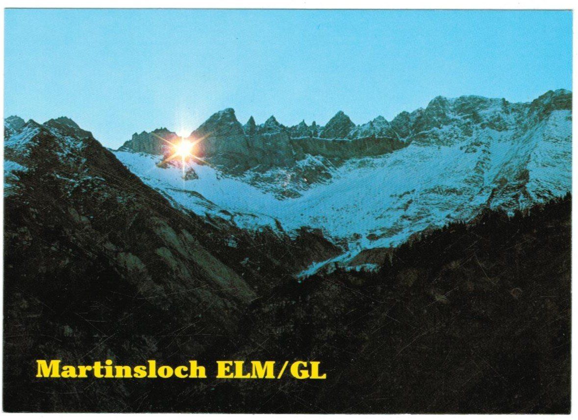 Cartoline postali: AK Martinsloch Elm GL – Usato da Zürich venduto da Tolima194