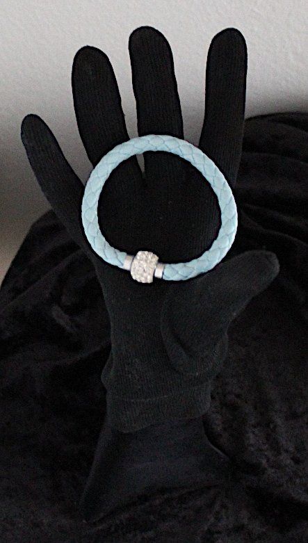 Bracciali & Braccialetti: Armband ev.Leder mit Magnet Verschluss- Strassstein Element – Usato da Locarno venduto da madame-tus-sauds 2