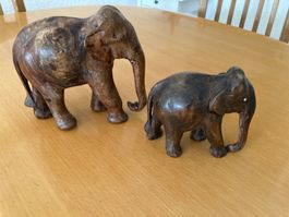 Holz Elefanten 2er Set Dekoration