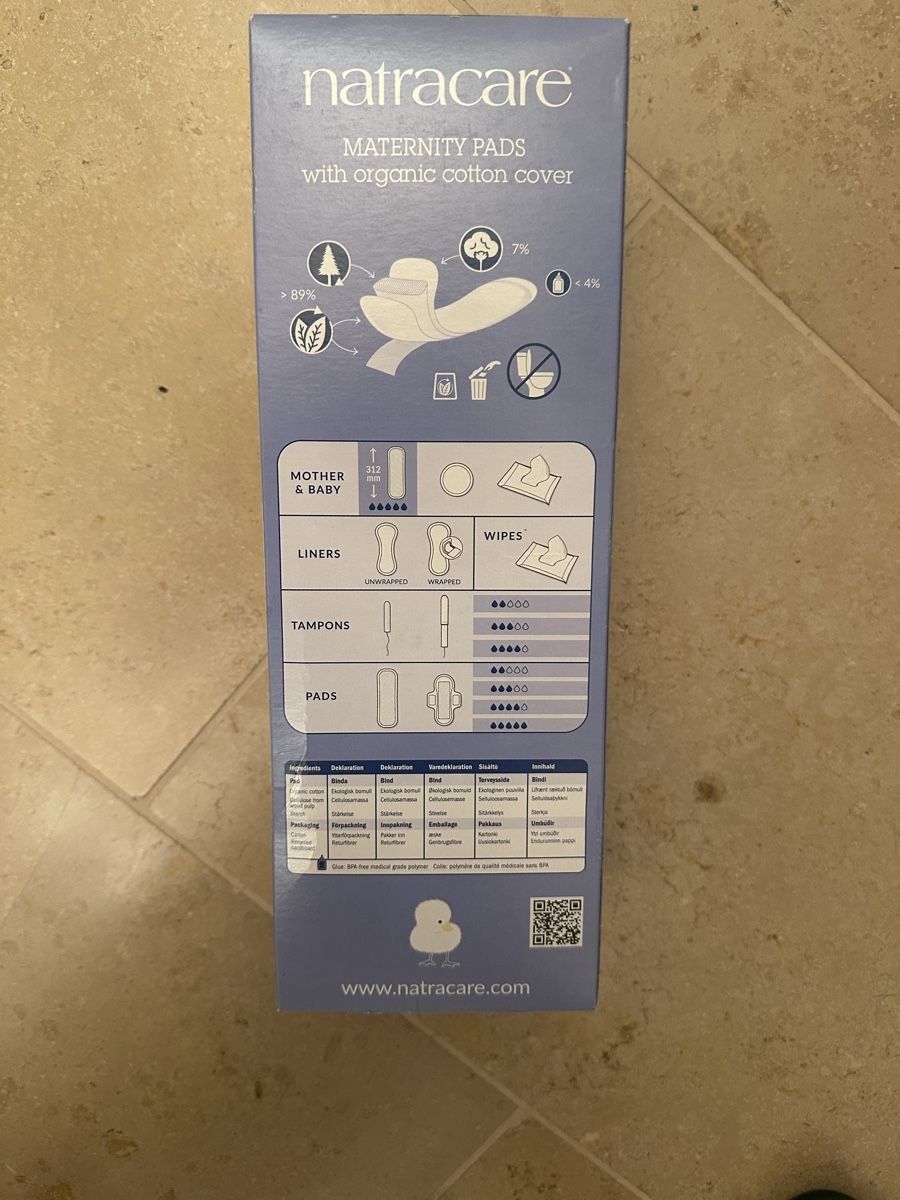 Prodotti di pulizia: Natracare Maternity pads – Nuovo e nell'imballaggio originale da Zürich venduto da casiana 1