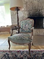 Antiker Louis XV Sessel, Gobelin