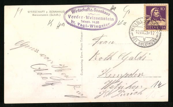 Cartoline postali: Weissenstein, Ortspartie mit weidenden K – Usato da Berlin venduto da bartko-reher 1
