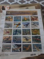 Timbre Avions Américains Classiques - Collection Rare!