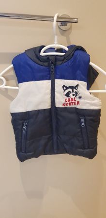 Kapuzengilet, blau/weiss, Gr. 86