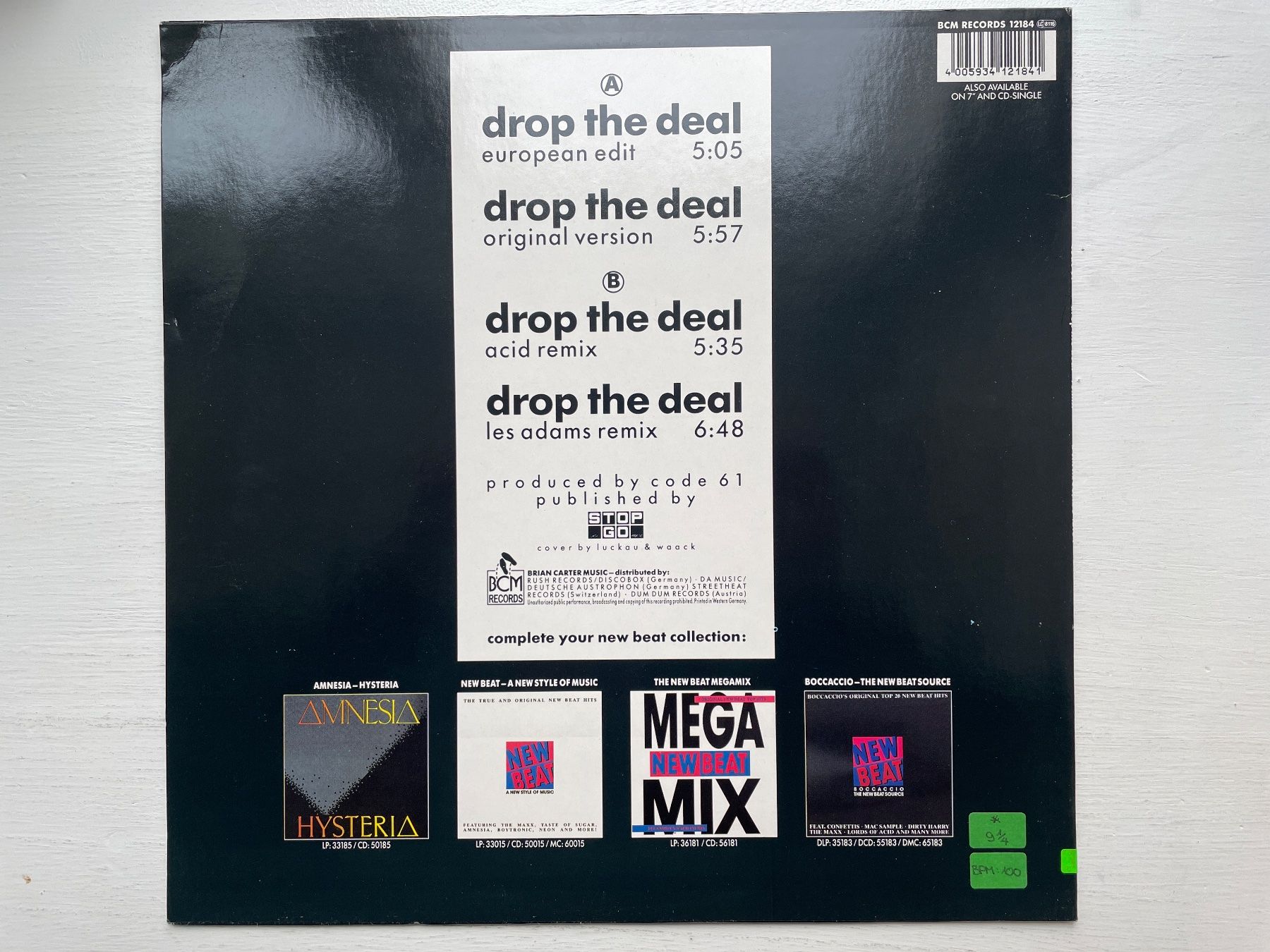 Schallplatten: Code 61 - Drop The Deal - 12" Maxi, 1988 – Gebraucht aus Zürich von Andy_t71 1