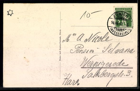 Cartoline postali: AK Zürich, Panorama mit Kreuzkirche – Usato da Berlin venduto da bartko-reher 1