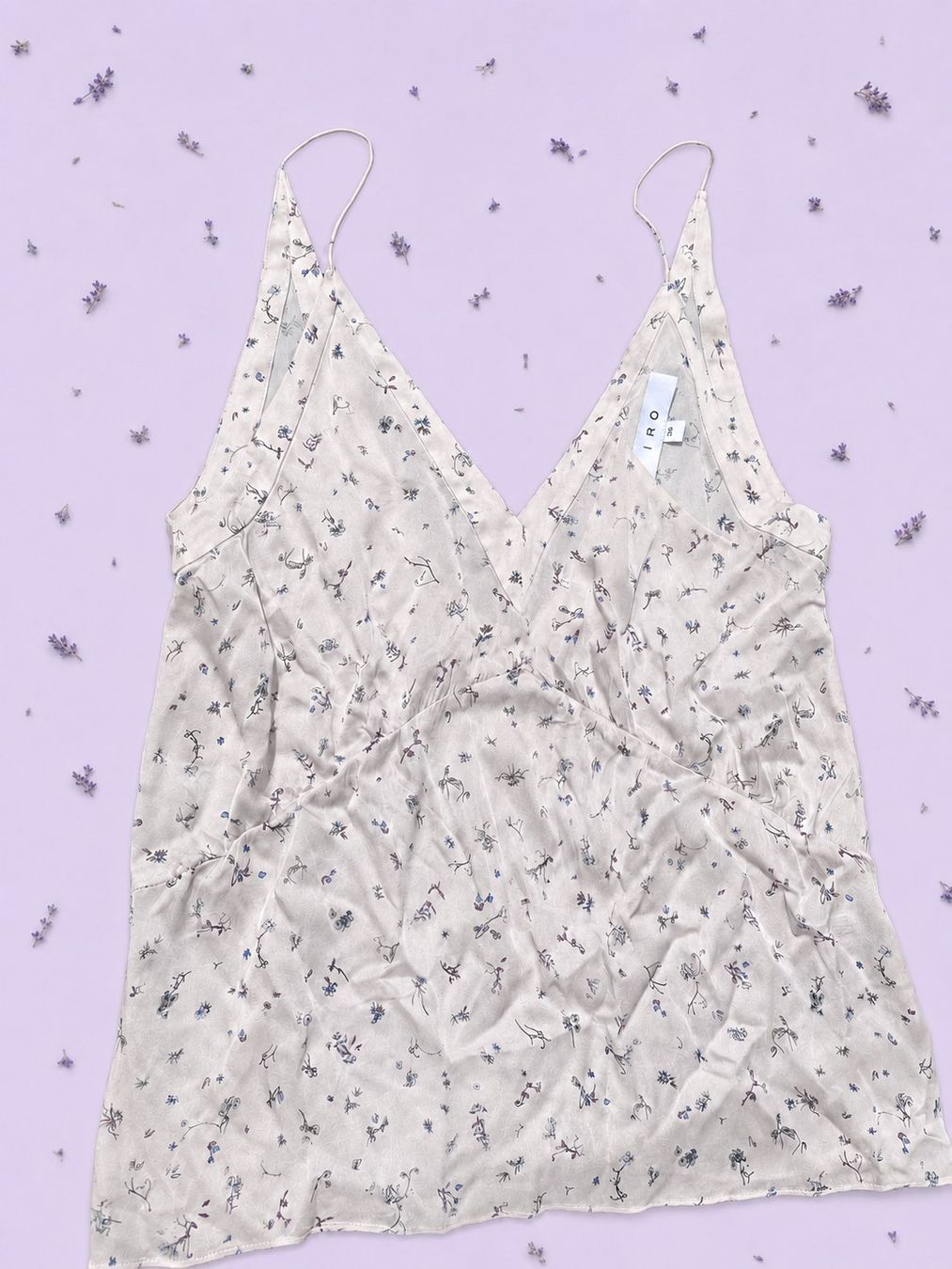 Iro Top: Floral Silk Camisole Top - IRO – Usato da Lugano venduto da selling_nice_stuff