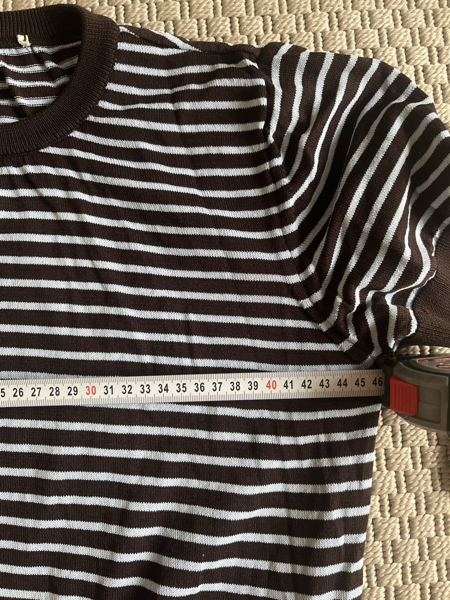 T-shirts: Strickshirt, made in Italy, braun/blau, S – D'occasion à Solothurn par Bobesch08 4