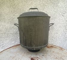 Vintage Zink Wäschekocher für Holzherd F. Steinfels Zürich