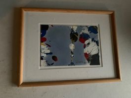Originales Acrylbild von Rietli Luck, 10x15, Top Zustand