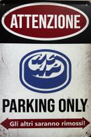 Ambri Piotta Parking Only Blechschild Eishockey Italienisch