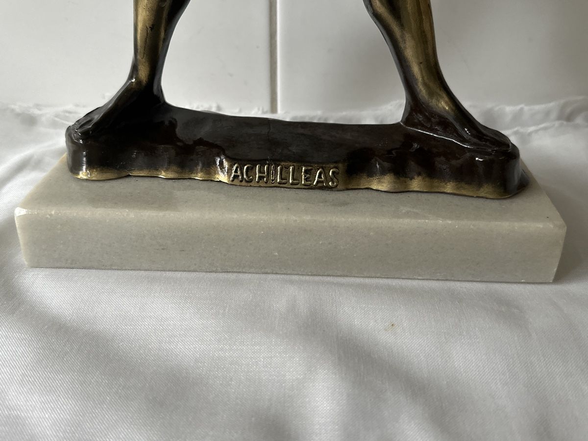 Sculture & Statue: Metallfigur "Achilleus" auf Marmorsockel – Usato da Zürich venduto da Chaeffeler 3