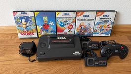 Sega Master System II + 5 Spiele+Zubehörsehr guter Zustand