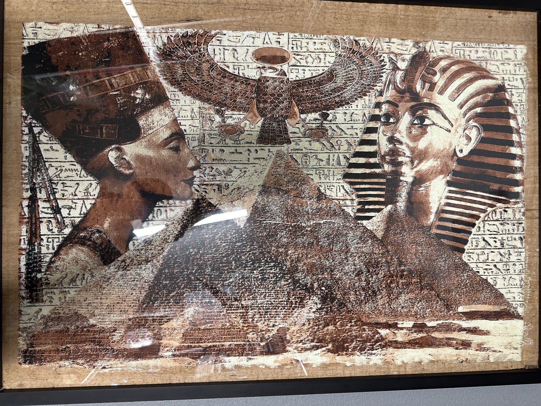 Foto & Immagini: Pharao Leuchtbild mit Rahmen – Usato da Perlen venduto da H.Spa 2