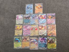 17 Pokemon ex Karten Japanisch, Holo, u.a. Charizard ex, Mew