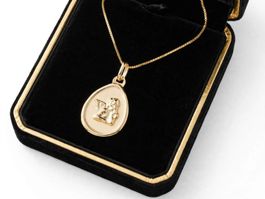 Panzerkette 14karat Echtgold 0,7mm mit Anhänger