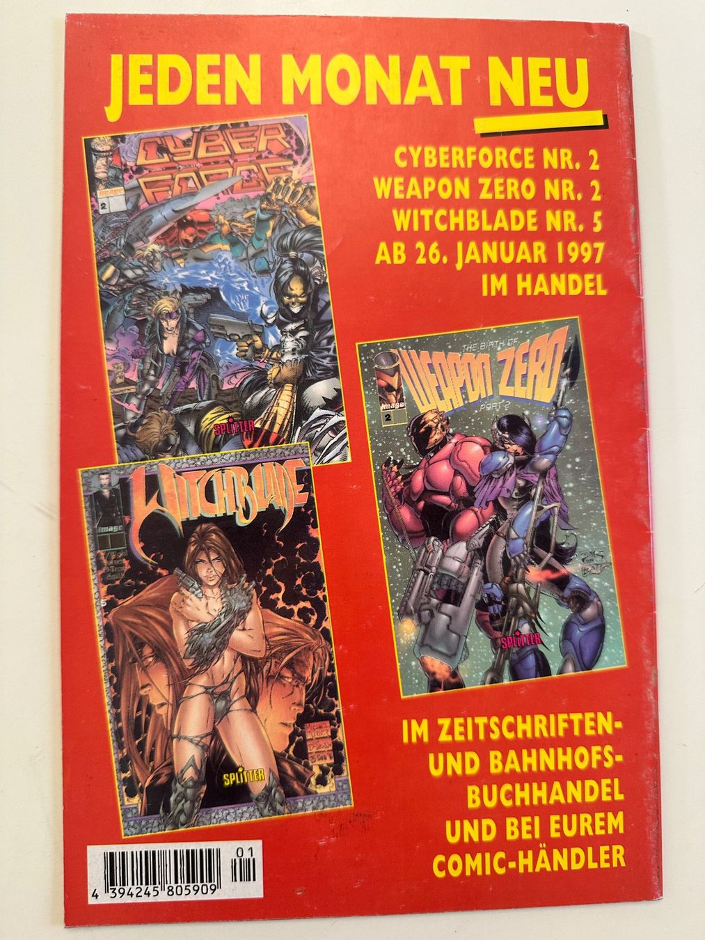 Fumetti: WEAPON ZERO BAND 1 - SPLITTER – Usato da Münsingen venduto da Ganjam 2
