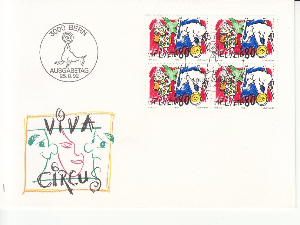 Tutti i francobolli: SBK 832 - 835 im 4er-Block FDC – Usato da Bürglen TG venduto da StampGraf 3