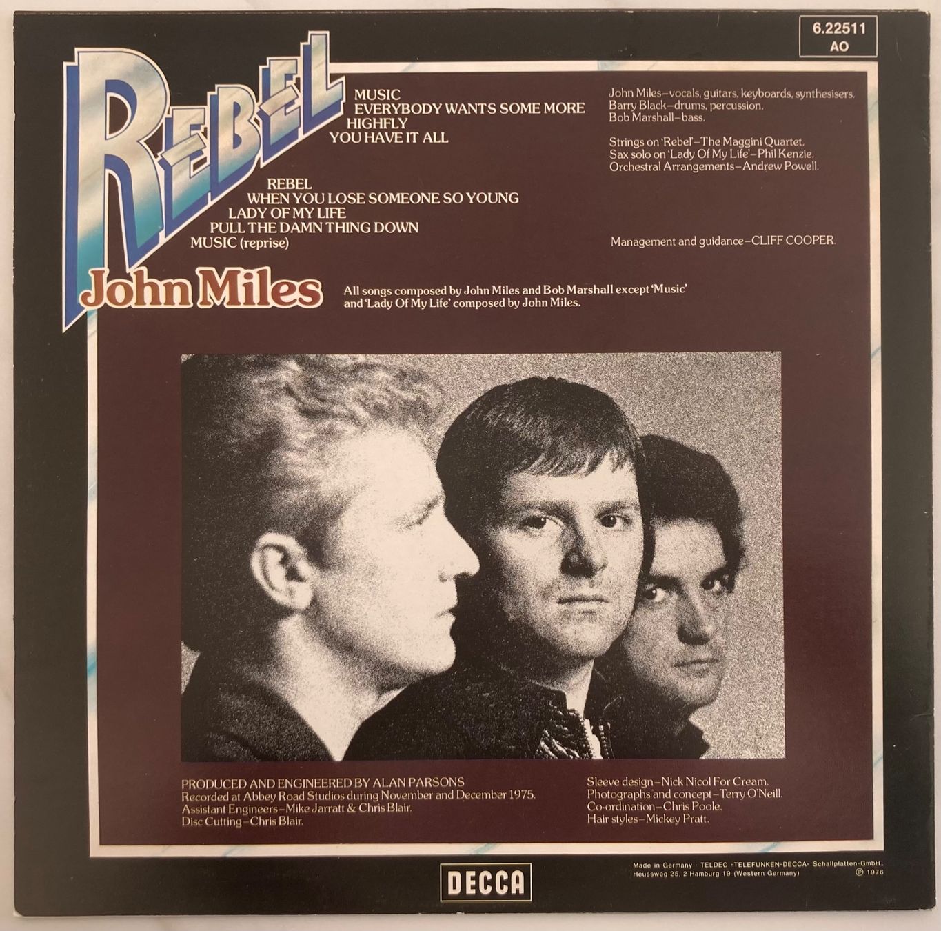 Vinyles: JOHN MILES - REBEL – D'occasion à Poliez-Pittet par Newtown-Records 1