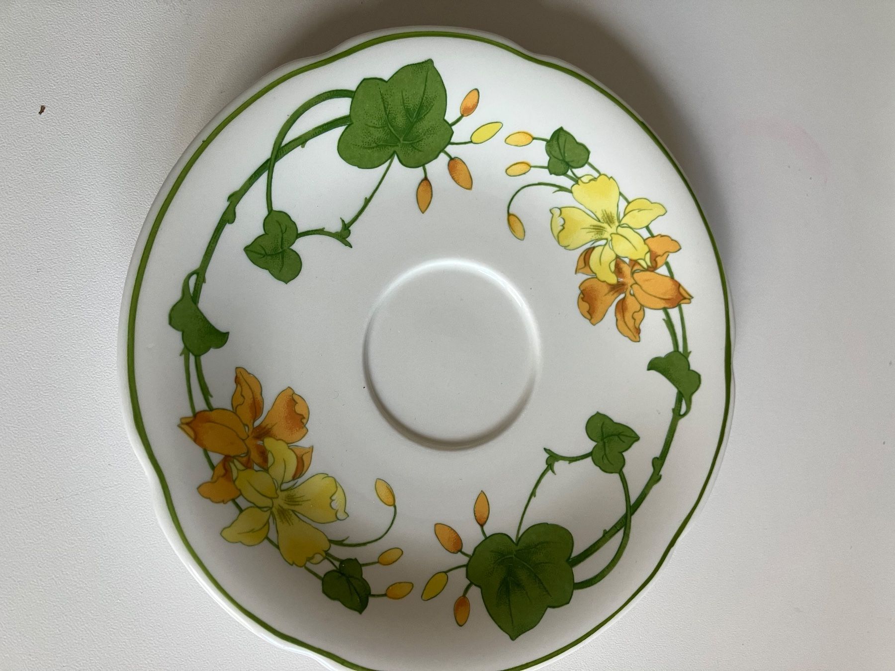 Villeroy & Boch Piatti: 2 Villeroy&Boch Geranium Kaffeeteller – Usato da Bättwil venduto da Profi44
