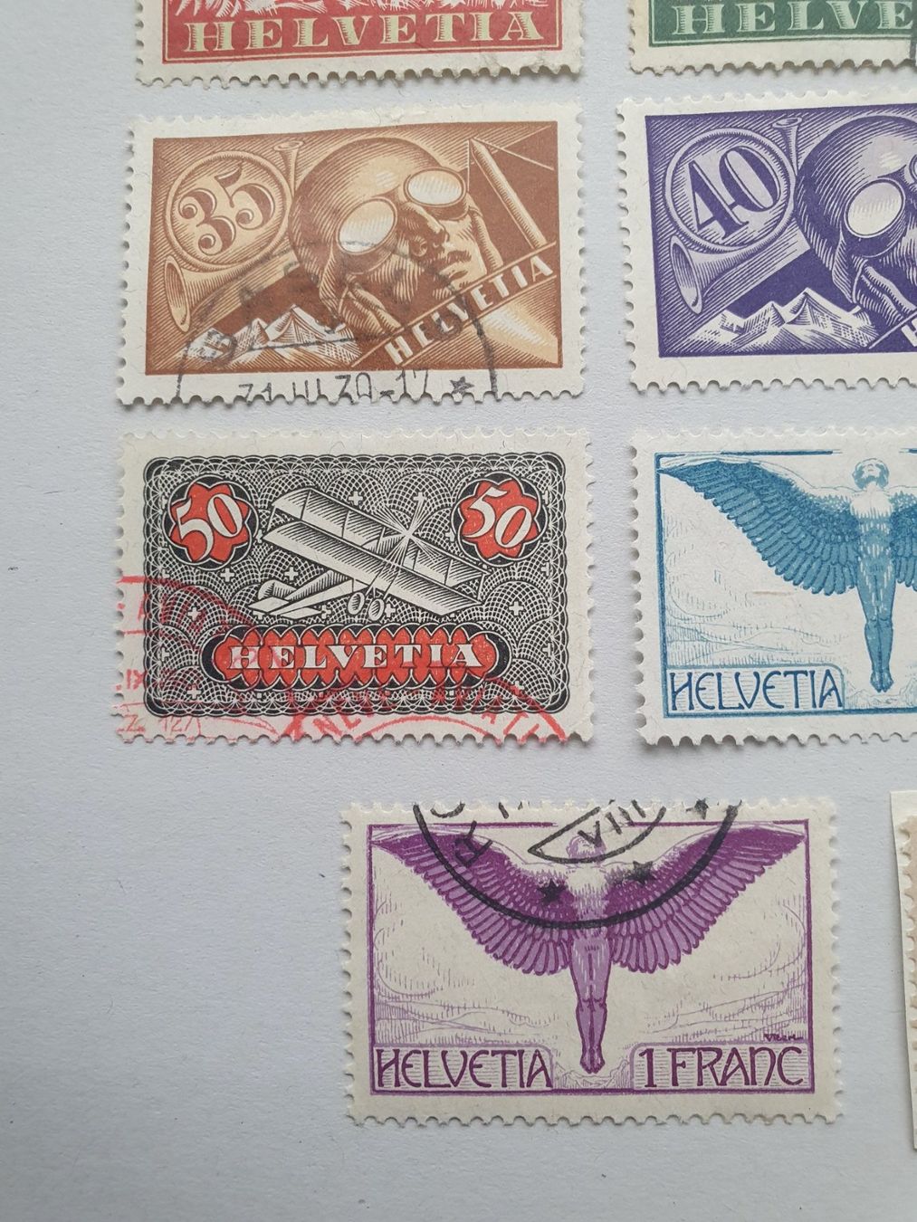 Alle Briefmarken: F3-F13 Flugpost Kat. 710.- – Gebraucht aus Balgach von SIMEON27 2
