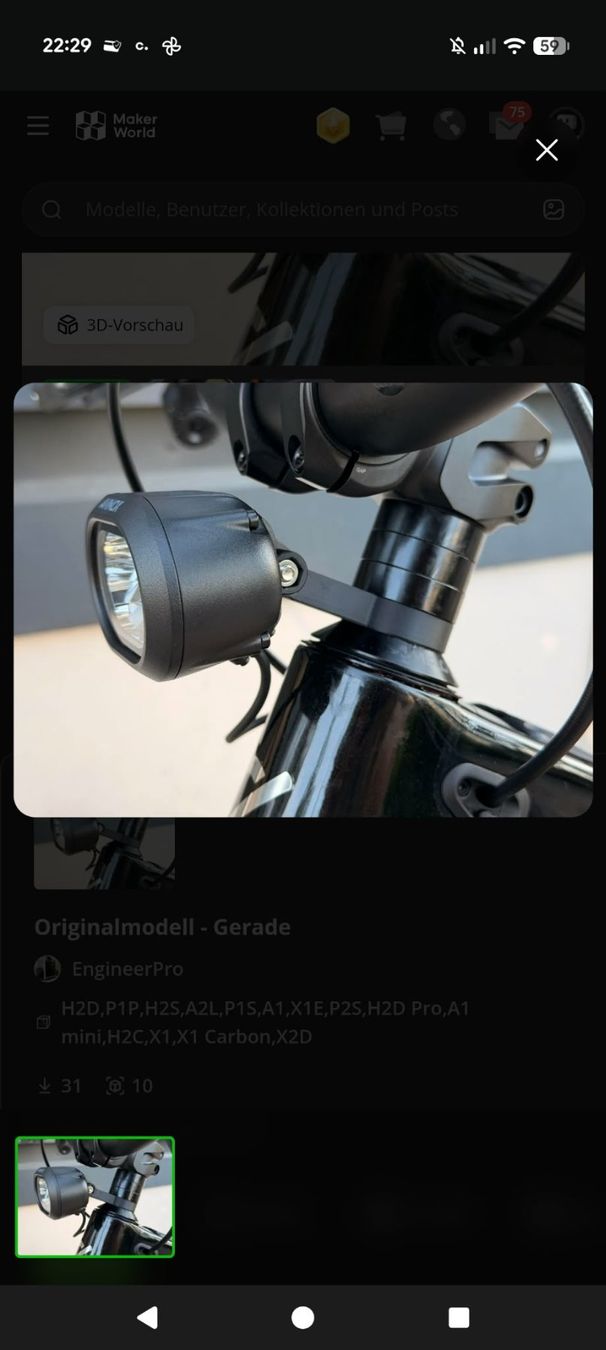 Halter für Lampe AVINOX am Vorbau (Neuf (Voir description)) à Ersigen ...