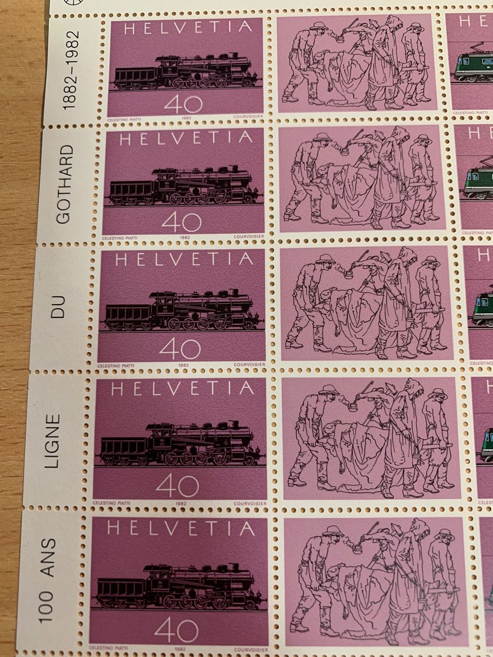 Alle Briefmarken: Gotthard Bahn 100 Jahre Briefmarken 1882-1982 – Neu (gemäss Beschreibung) aus Ibach von lisch3 1