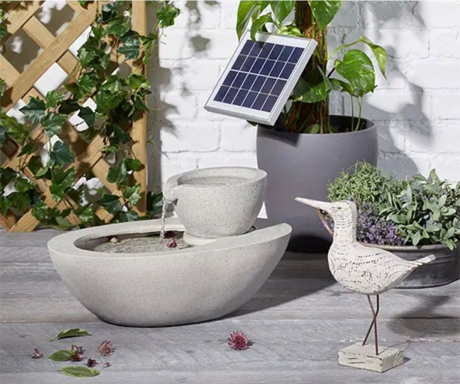 Brunnen SolarGartenbrunnen von Tchibo Acheter sur Ricardo