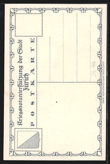 Cartoline postali: Zürich, Kriegsnotunterstützung, Knabe  – Usato da Berlin venduto da bartko-reher 1