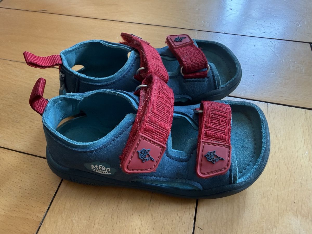 Affenzahn Scarpe per ragazzi: Affenzahn Sandalen Gr. 23 blau – Usato da Basel venduto da badewannenpiratin 1