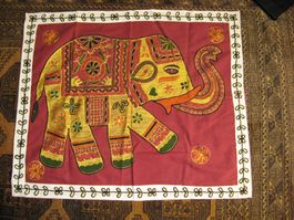 Wandbehang, Decke oder Tuch mit Elefant 71 x 85 cm