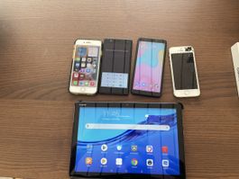 4x Handy + 1x Tablet defekt (iCloud oder defekt)