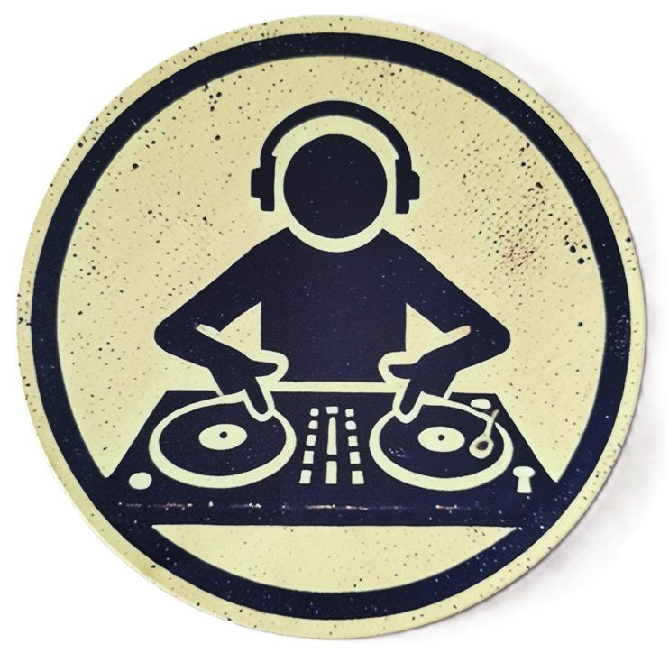 Insegne: Deejay DJ  - Blechschild  (neu/OVP) – Nuovo e nell'imballaggio originale da Wilen b. Wollerau venduto da morethanmusic